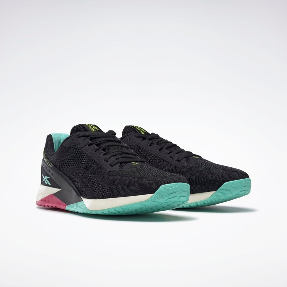 Reebok Nano X1 Vegan Entrenamiento Shoes Negras Rosas Verde Menta | 87QISNWHM