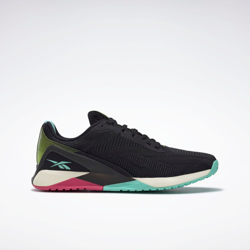 Reebok Nano X1 Vegan Entrenamiento Shoes Negras Rosas Verde Menta | 87QISNWHM