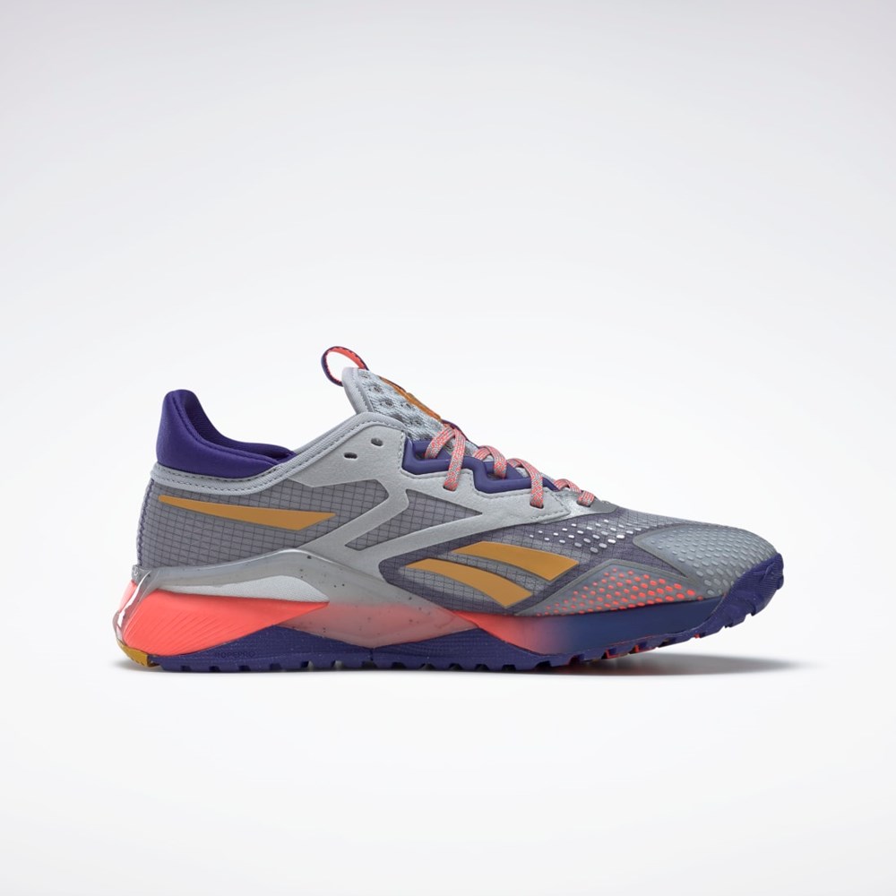Reebok Nano X2 TR Adventure Entrenamiento Shoes Gris Moradas Naranjas | 78KWMHAFV