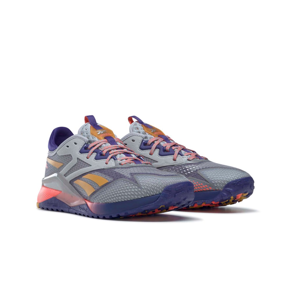Reebok Nano X2 TR Adventure Entrenamiento Shoes Gris Moradas Naranjas | 78KWMHAFV