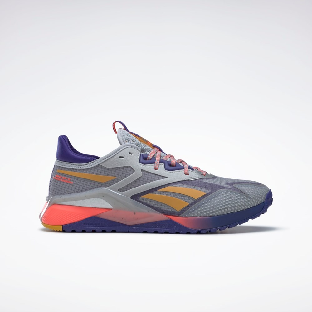 Reebok Nano X2 TR Adventure Entrenamiento Shoes Gris Moradas Naranjas | 78KWMHAFV