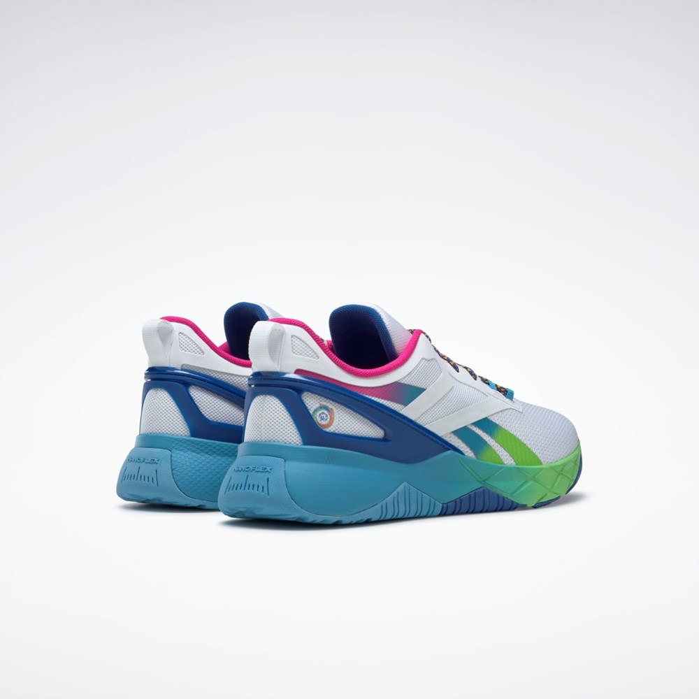 Reebok Nanoflex Parafit TR Shoes Blancas Azules Azules | 73DMHERSF
