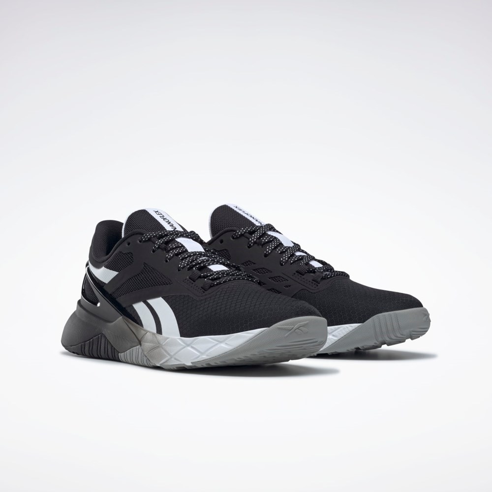 Reebok Nanoflex TR Entrenamiento Shoes Negras Blancas Gris | 26IXSWMRL