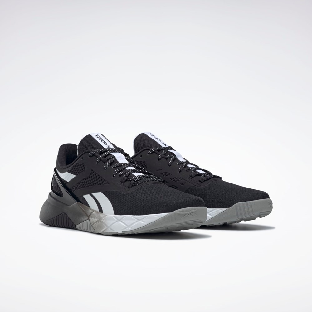 Reebok Nanoflex TR Entrenamiento Shoes Negras Blancas Gris | 56VQITMHS
