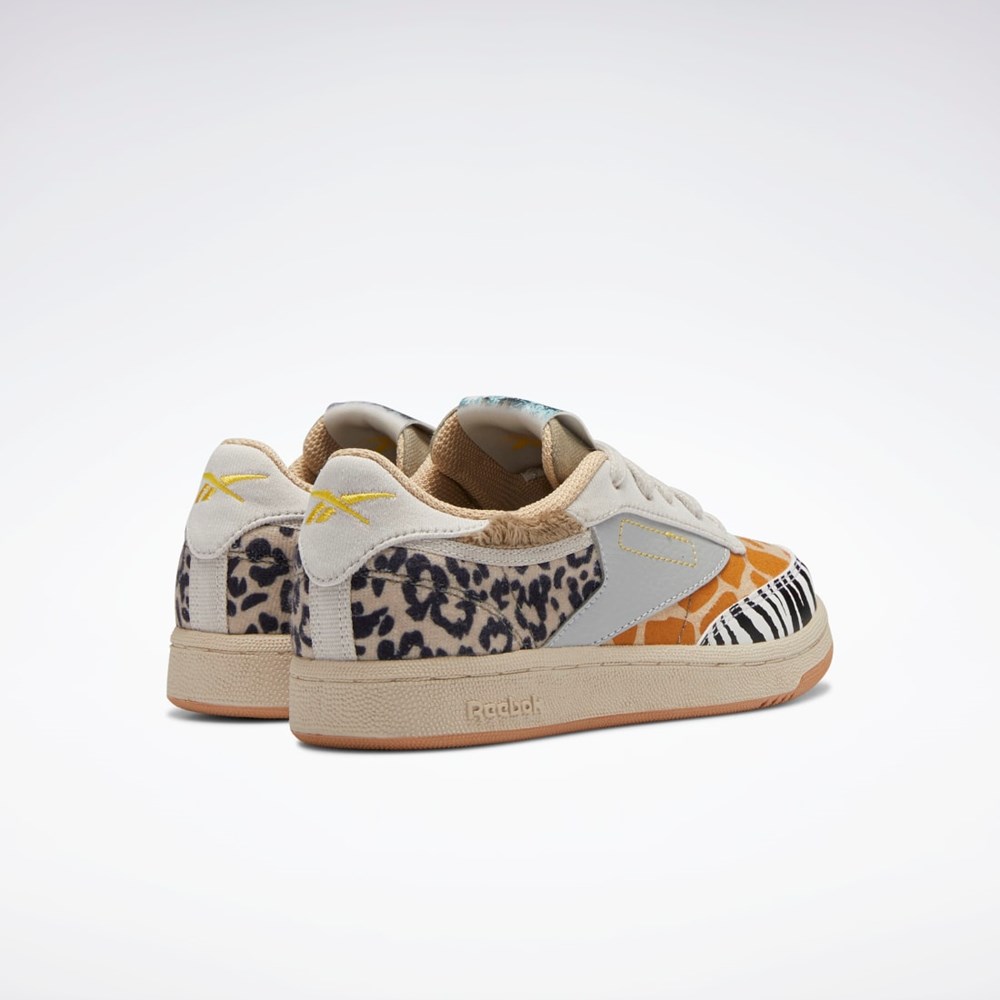 Reebok National Geographic Club C Shoes - Preschool Oatmeal / Sand Stone / Soft Camel | 98ZMUNQGW