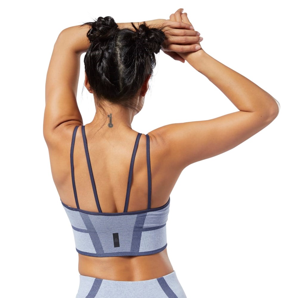 Reebok Nature X Low-Impact Seamless Bra Denim Dust | 06WMTNFQY