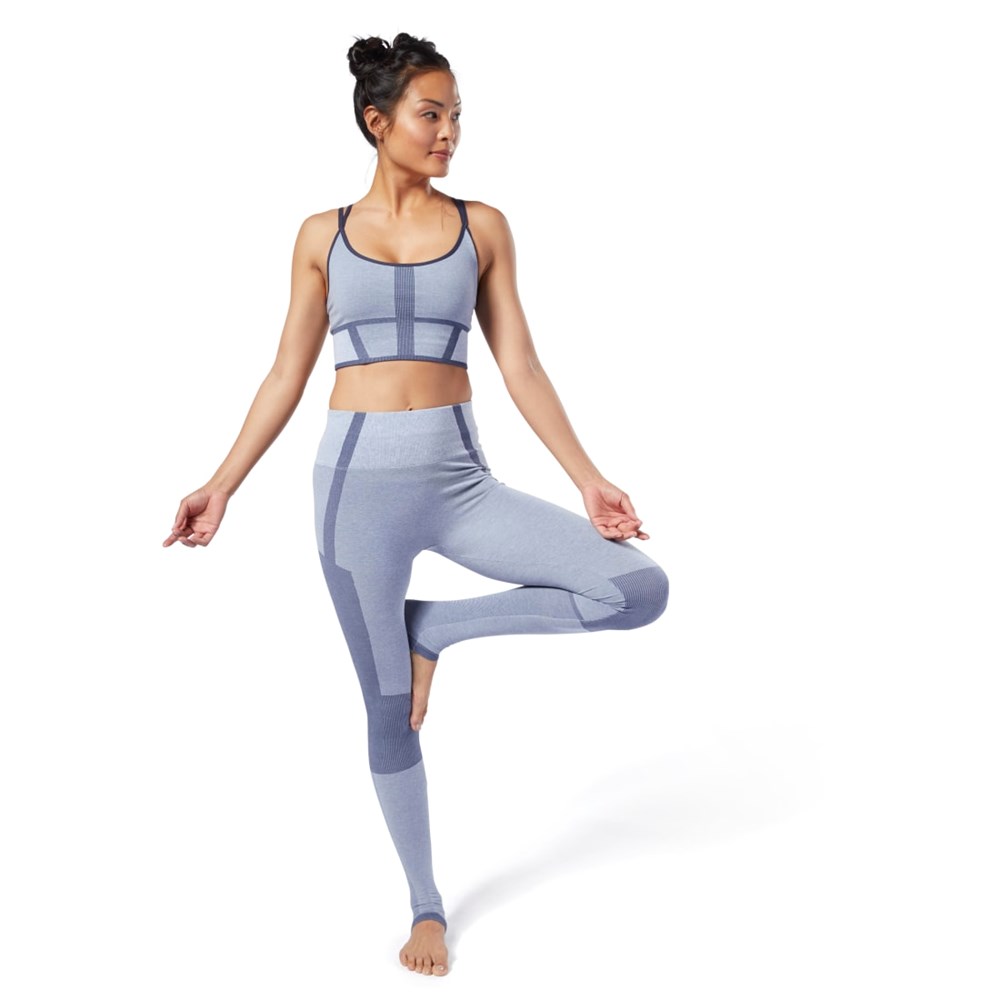 Reebok Nature X Low-Impact Seamless Bra Denim Dust | 06WMTNFQY