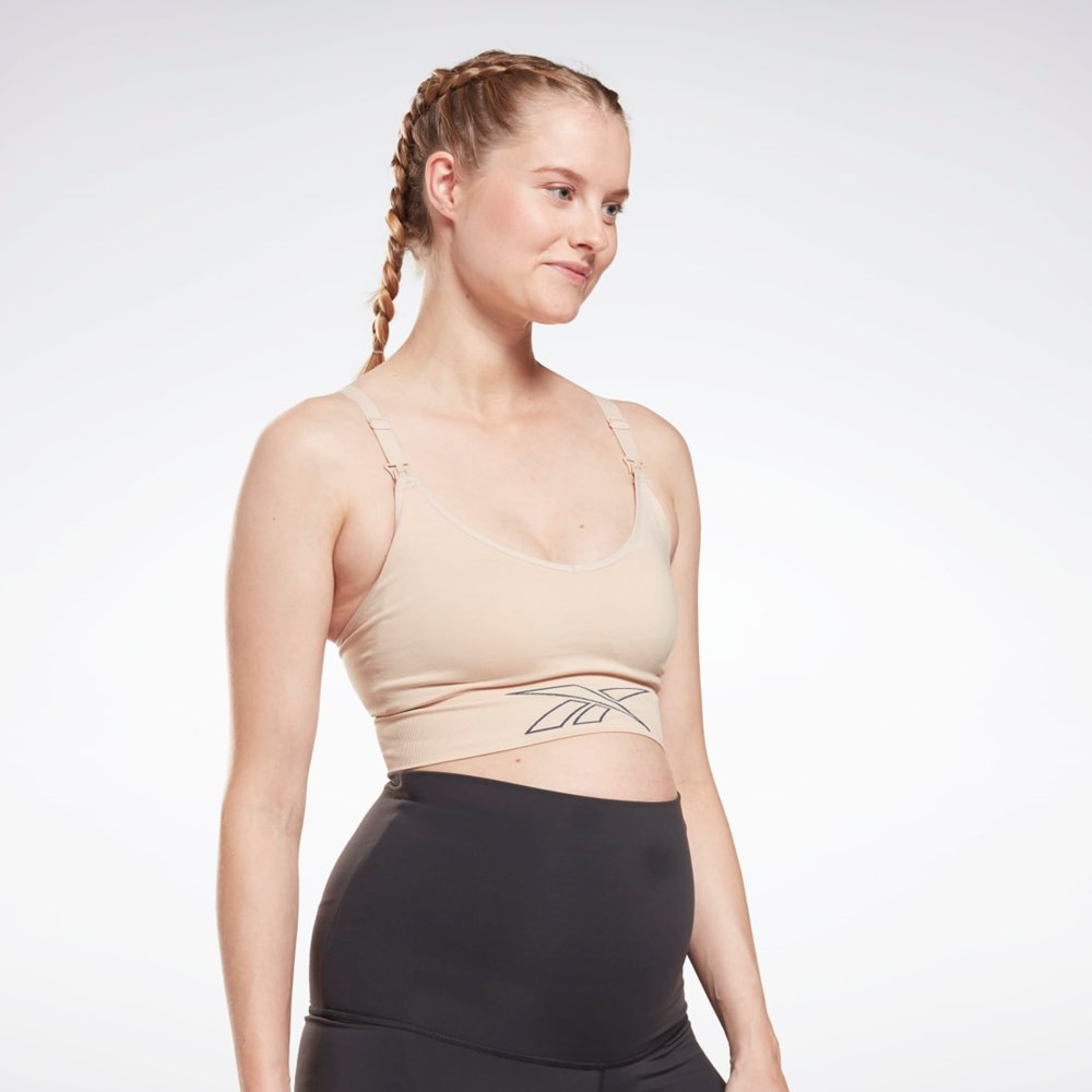Reebok Nursing Sports Bra Soft Ecru | 61BXMOQYT