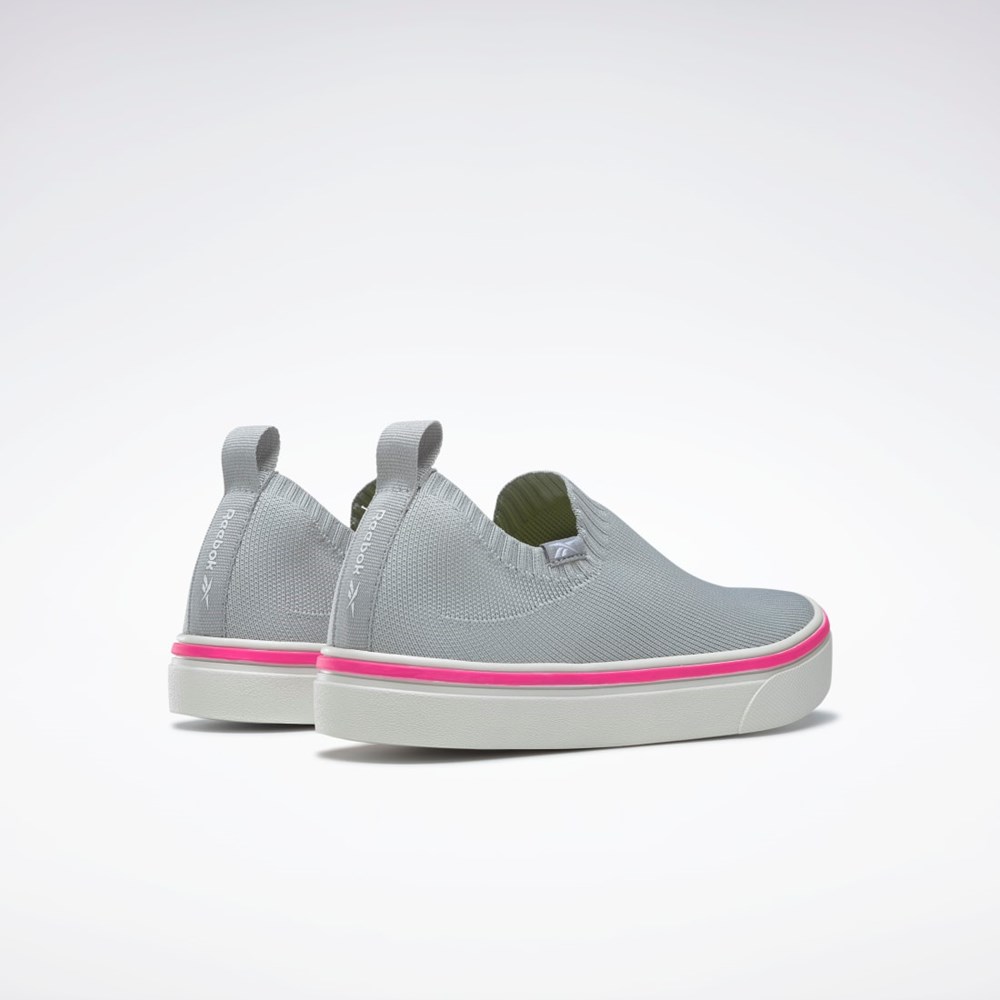 Reebok OnLux Slip-On Shoes Gris Blancas Rosas | 39PLDWZEO