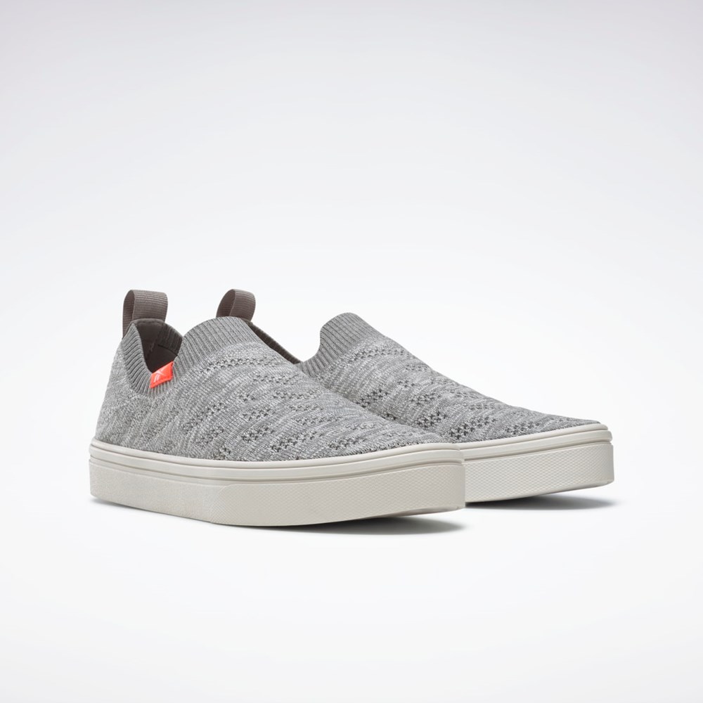 Reebok OnLux Slip-On Shoes Gris Gris Naranjas | 86CKORPGN