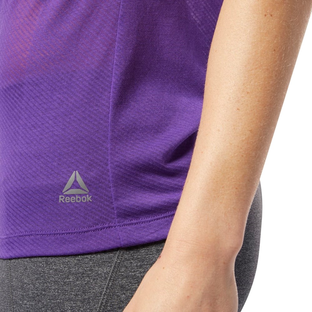Reebok One Series Burnout Tank Top Moradas | 48XQFPEAW