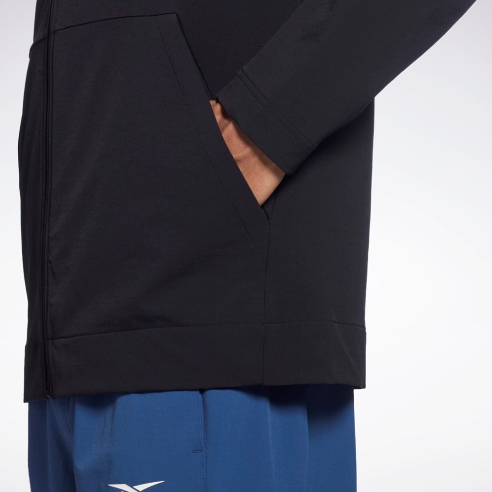 Reebok Performance Woven Zip Up Hoodie Negras | 30FMSOLUK