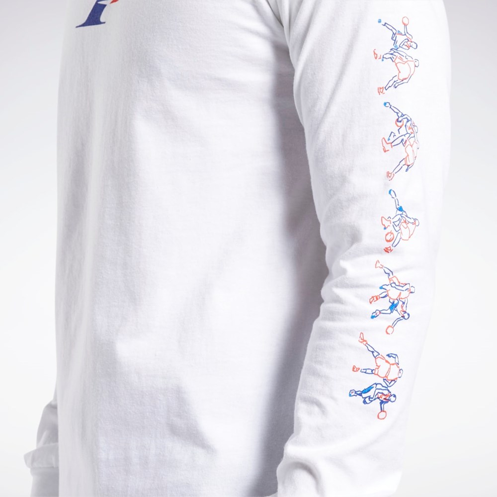 Reebok QT Iverson The Crossover Long Sleeve Crew T-Shirt Multi | 01TDMYLZA