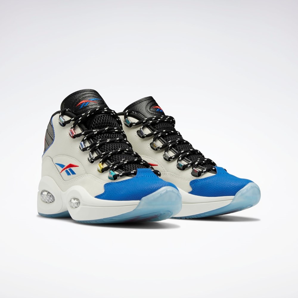 Reebok Question Mid Basketball Shoes Negras Azules | 92GVKJWCM