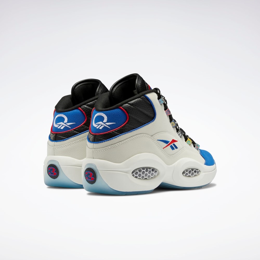 Reebok Question Mid Basketball Shoes Negras Azules | 92GVKJWCM