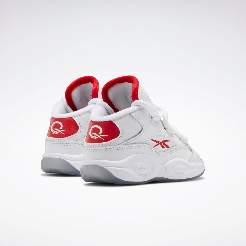 Reebok Question Mid Shoes - Toddler Blancas Rojas Blancas | 41NJWQLPV