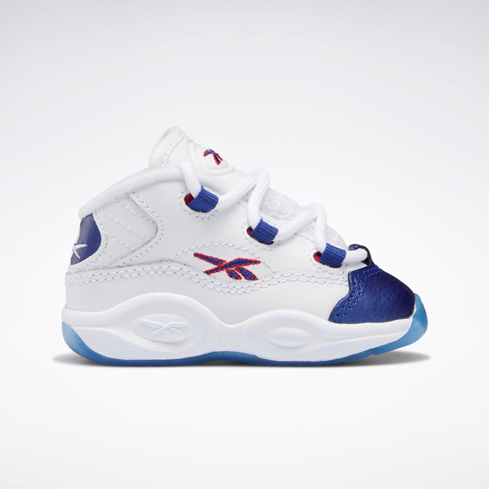 Reebok Question Mid Shoes - Toddler Blancas Rojas | 71UACYEQW
