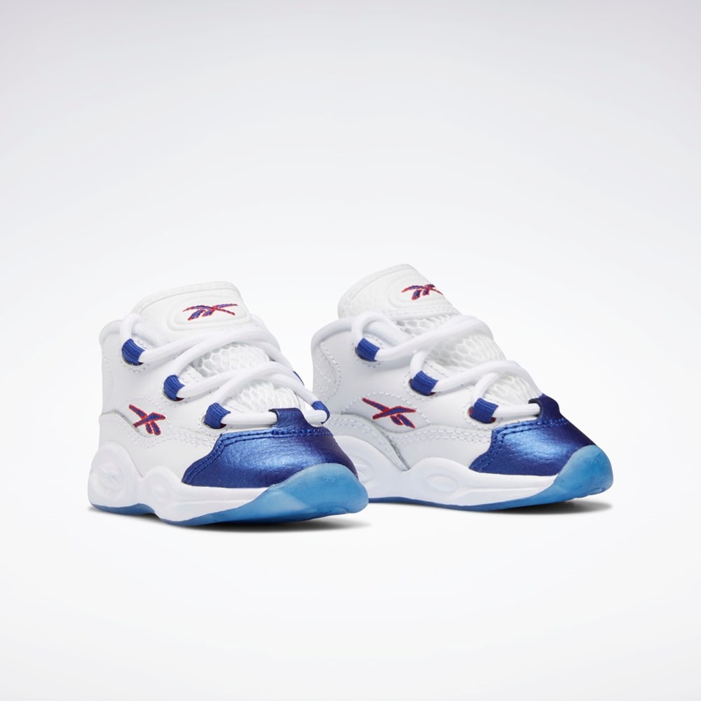 Reebok Question Mid Shoes - Toddler Blancas Rojas | 71YXEIFJD