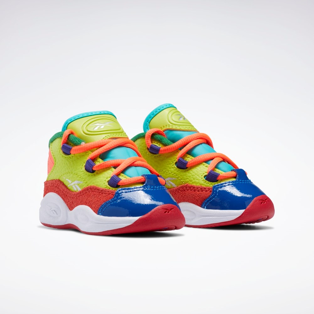 Reebok Question Mid Shoes - Toddler Naranjas Amarillo Moradas | 76VLKPBXJ