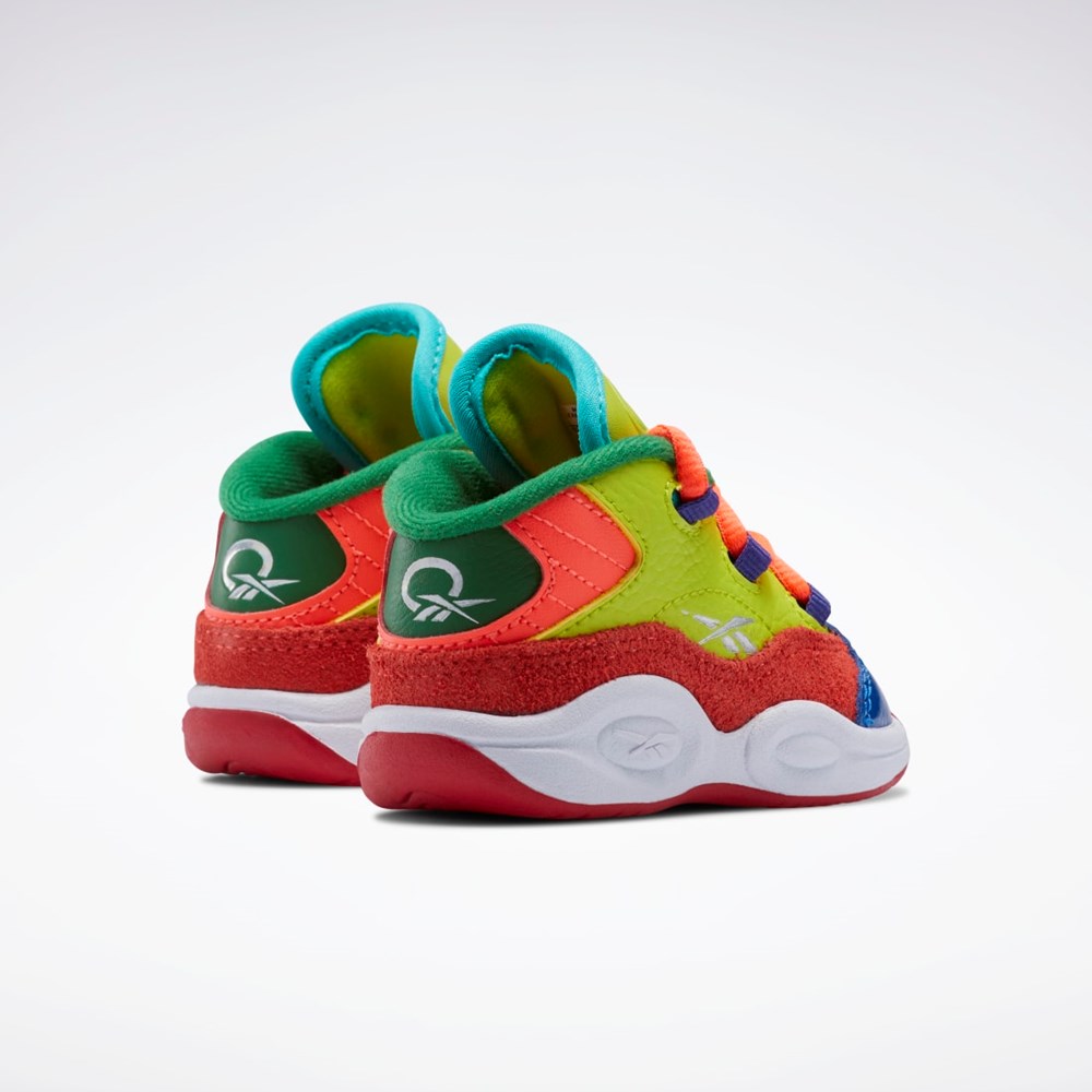 Reebok Question Mid Shoes - Toddler Naranjas Amarillo Moradas | 76VLKPBXJ
