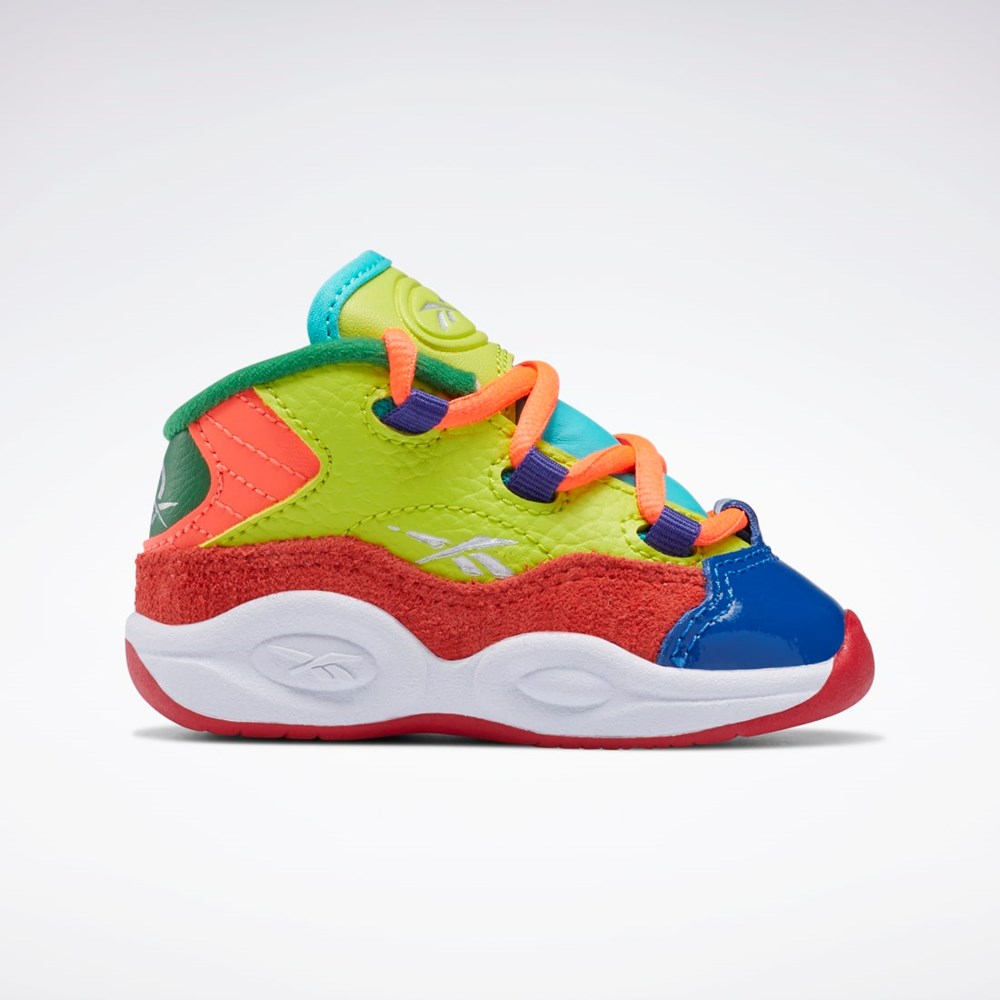 Reebok Question Mid Shoes - Toddler Naranjas Amarillo Moradas | 76VLKPBXJ