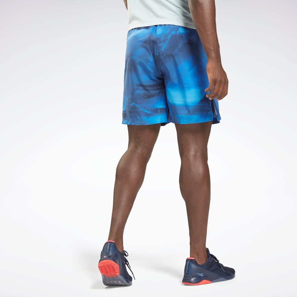 Reebok Reebok Austin Allover Print Shorts Bright Cobalt | 32EXTZFNW