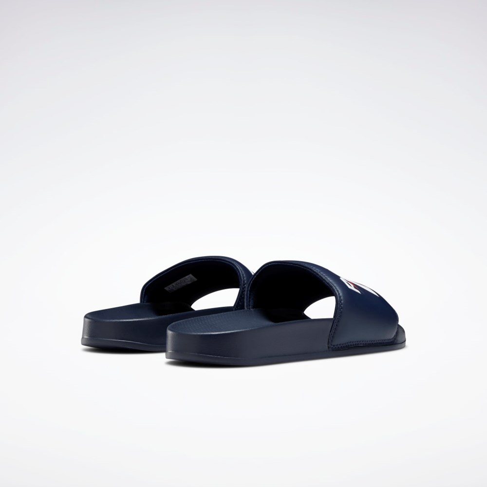 Reebok Reebok Classic Slides Azul Marino Blancas Rojas | 34YBLFENO