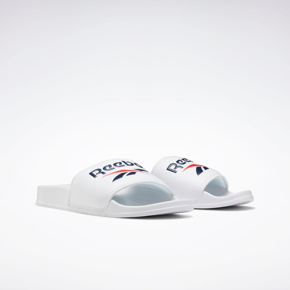 Reebok Reebok Classic Slides Blancas Azul Marino Rojas | 85FAZQDVT