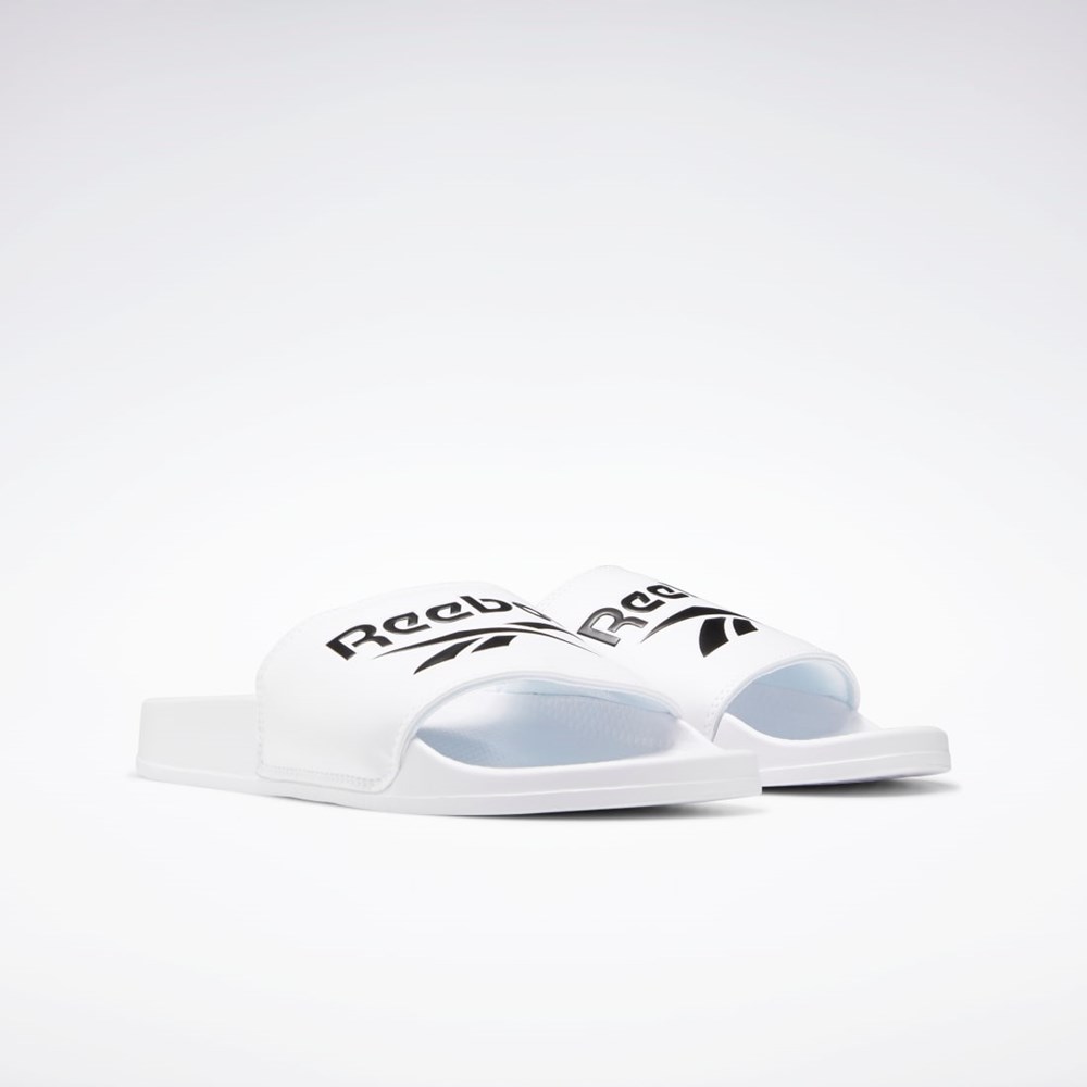 Reebok Reebok Classic Slides Blancas Negras Blancas | 10VLRNWBG