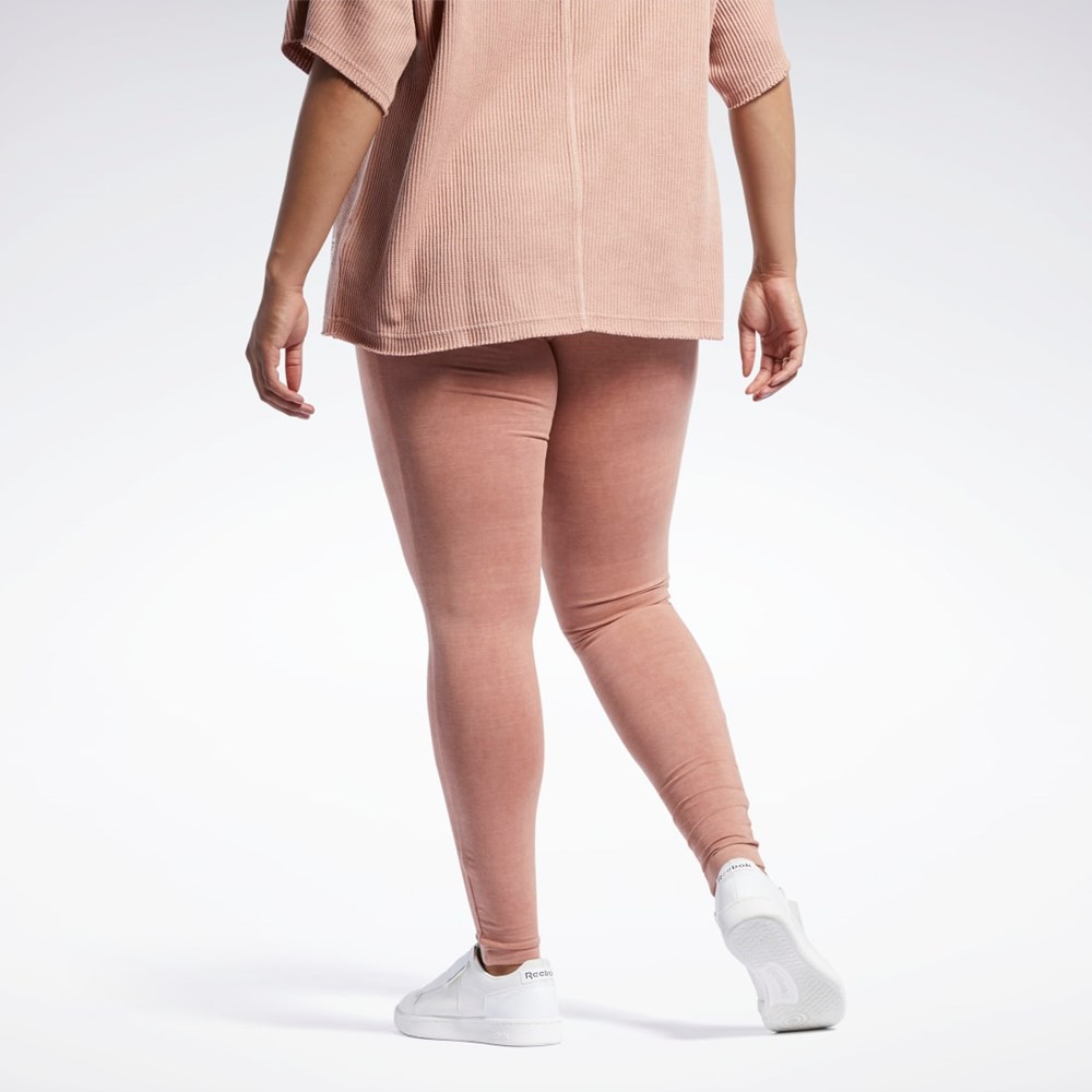 Reebok Reebok Classics Natural Dye Leggings (Plus Size) Coral | 23BXVZYGQ