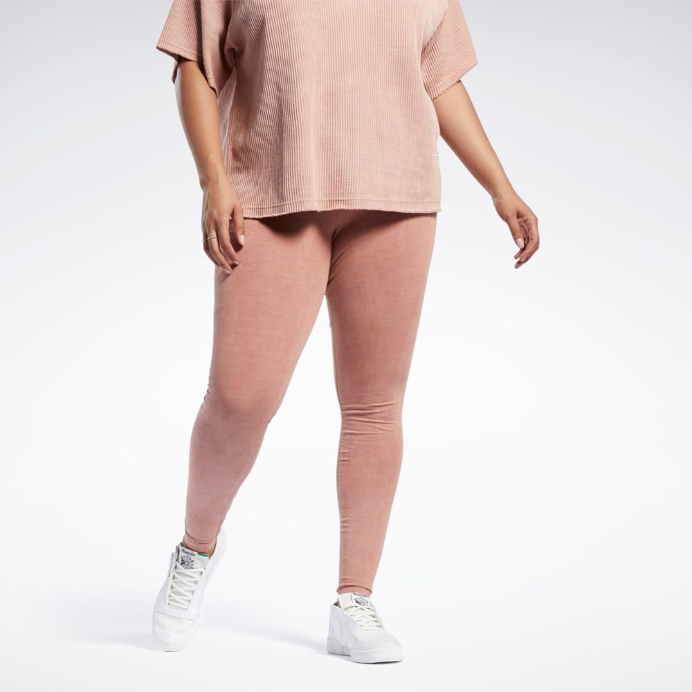 Reebok Reebok Classics Natural Dye Leggings (Plus Size) Coral | 23BXVZYGQ