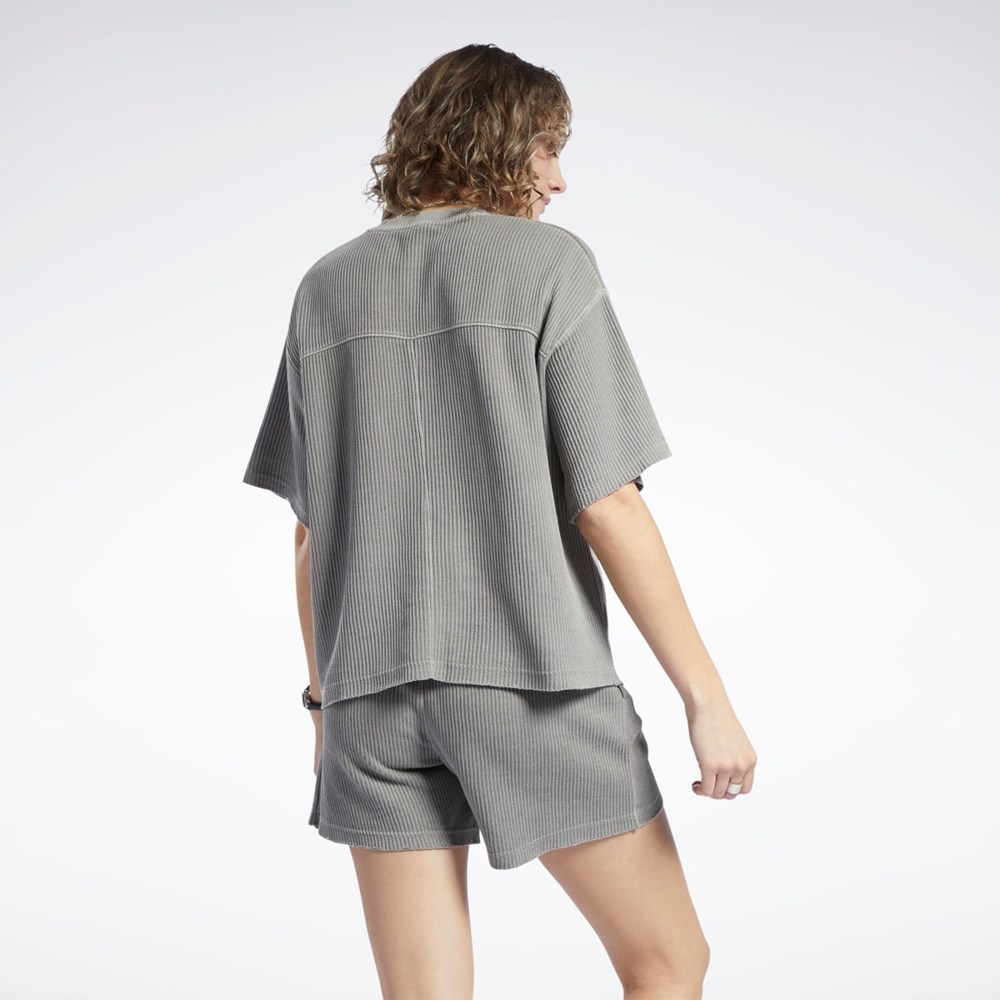 Reebok Reebok Classics Natural Dye Waffle T-Shirt Gris | 52VTRJXCQ