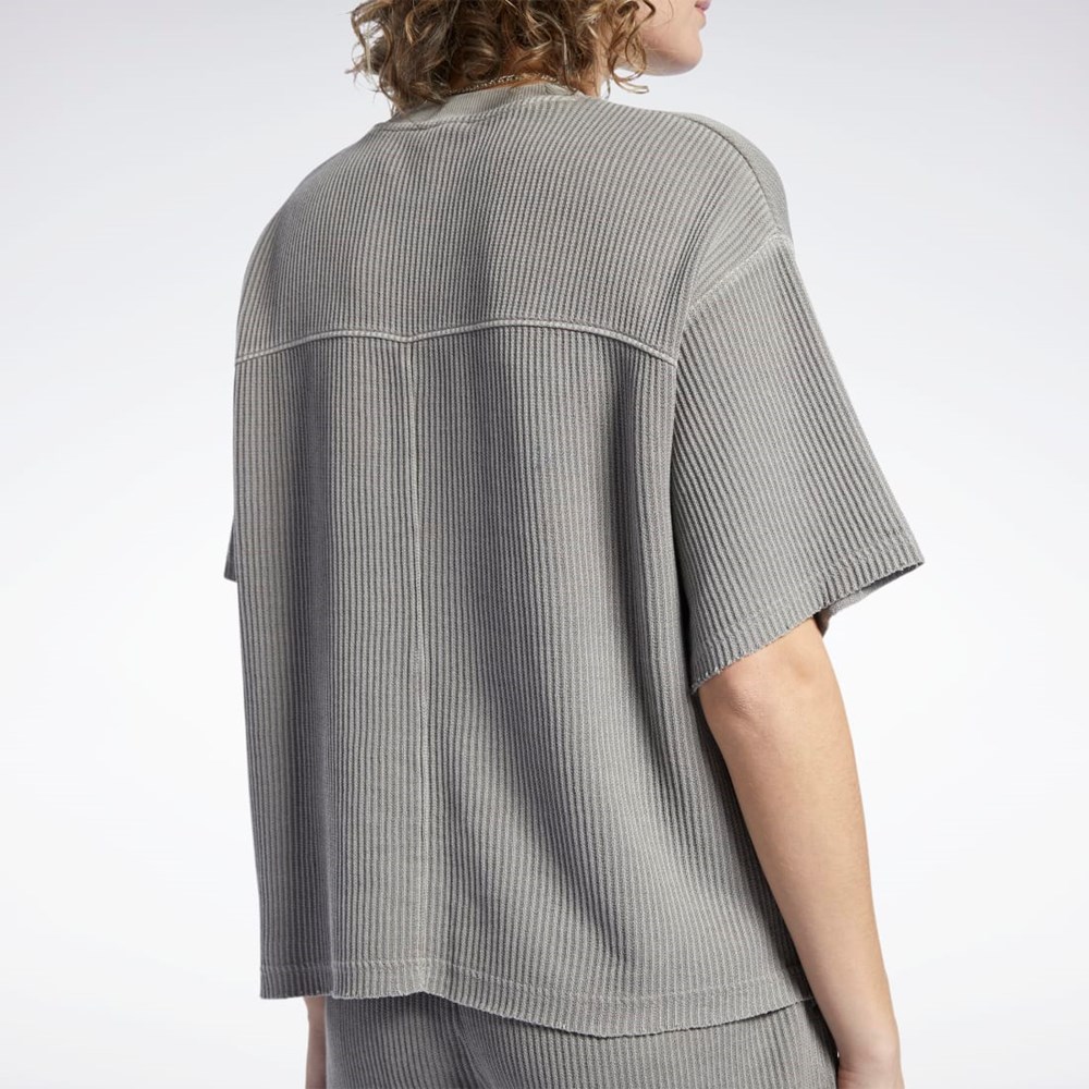 Reebok Reebok Classics Natural Dye Waffle T-Shirt Gris | 52VTRJXCQ