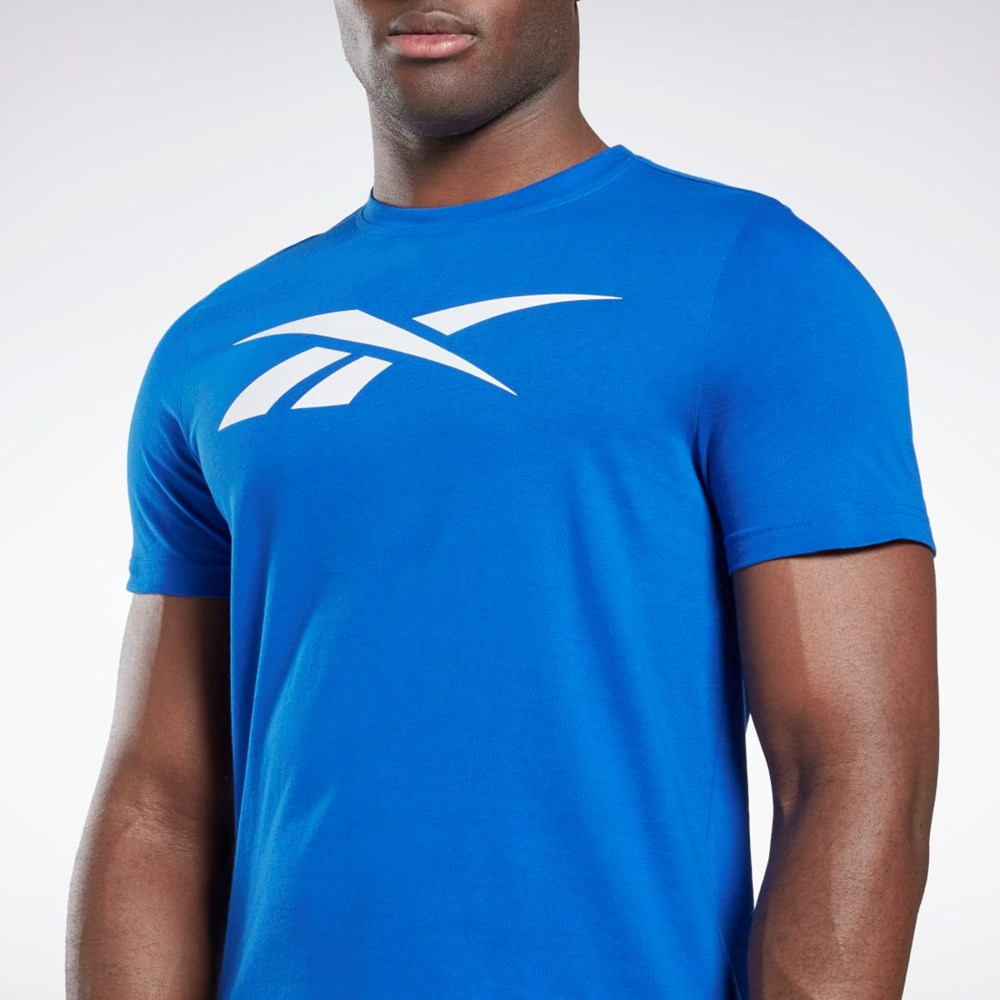 Reebok Reebok Estampadas Series Vector T-Shirt Azules | 47DJOVCPS