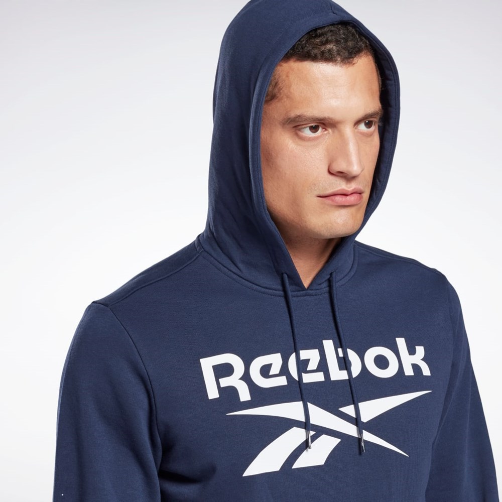 Reebok Reebok Identity Big Logo Hoodie Azul Marino Blancas | 61QKTWEVN