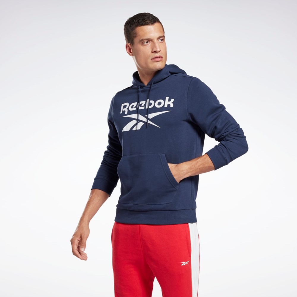 Reebok Reebok Identity Big Logo Hoodie Azul Marino Blancas | 61QKTWEVN