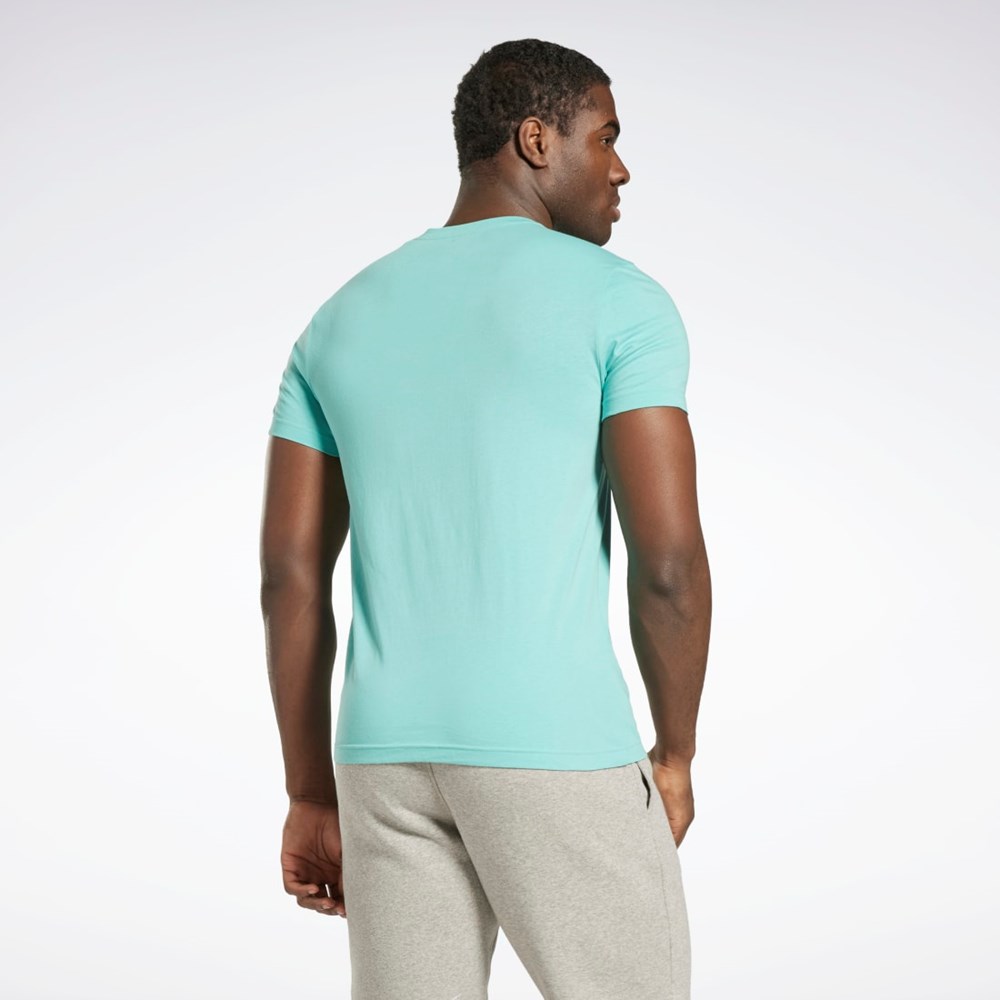 Reebok Reebok Identity Big Logo T-Shirt Semi Classic Teal | 05QOLXMJA