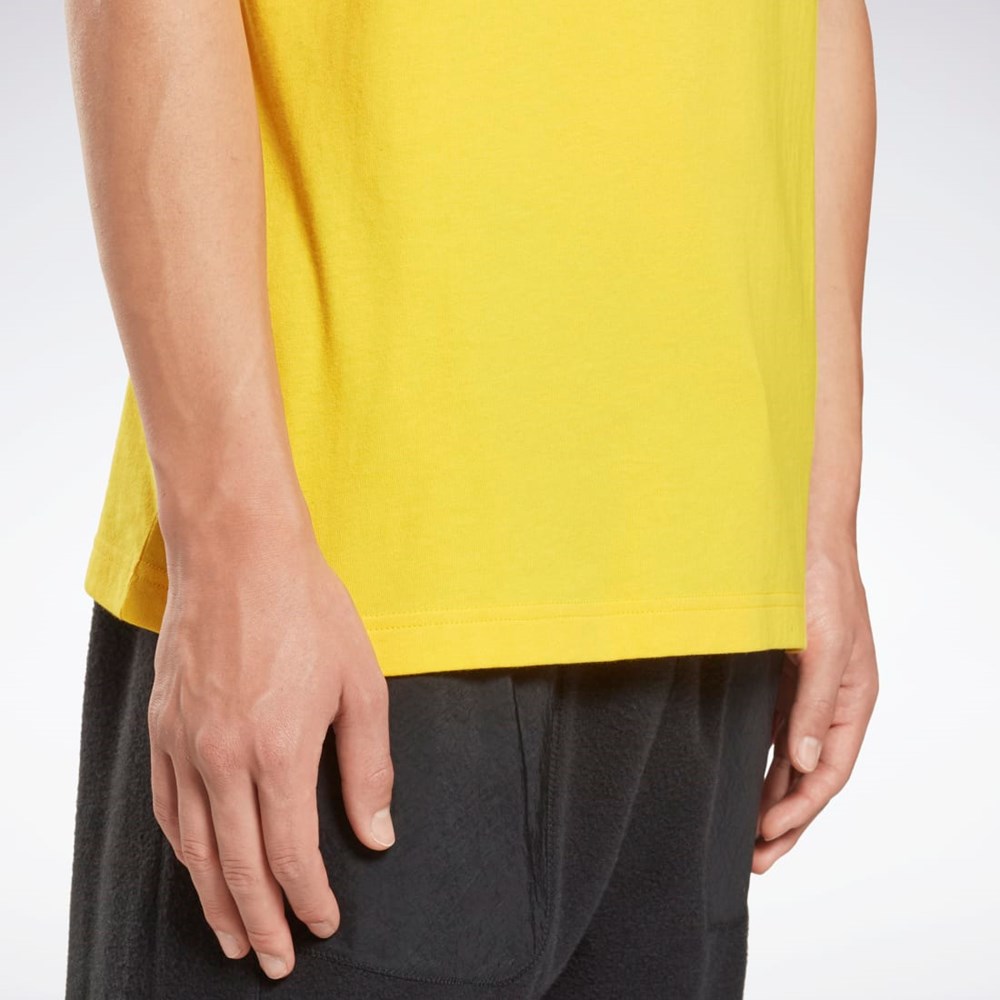 Reebok Reebok Identity Big Logo T-Shirt Amarillo | 21OUVCQZY