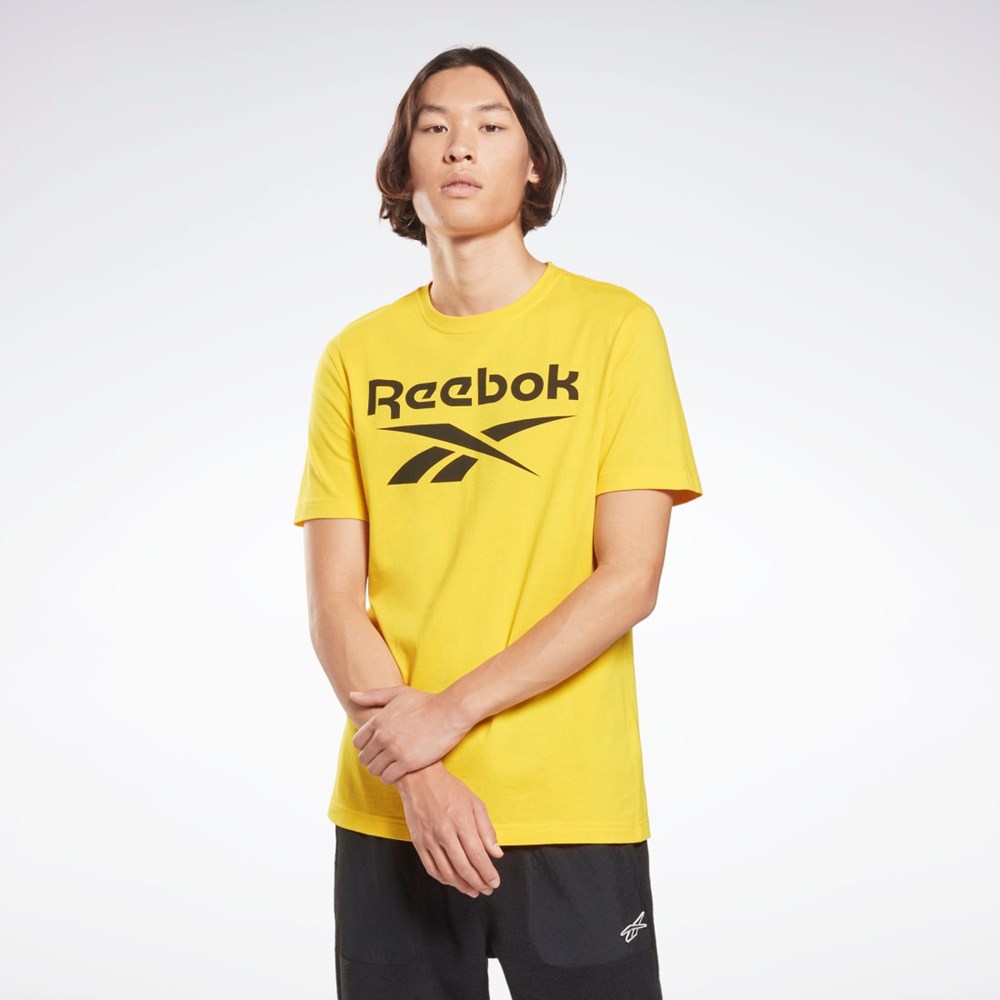 Reebok Reebok Identity Big Logo T-Shirt Amarillo | 21OUVCQZY