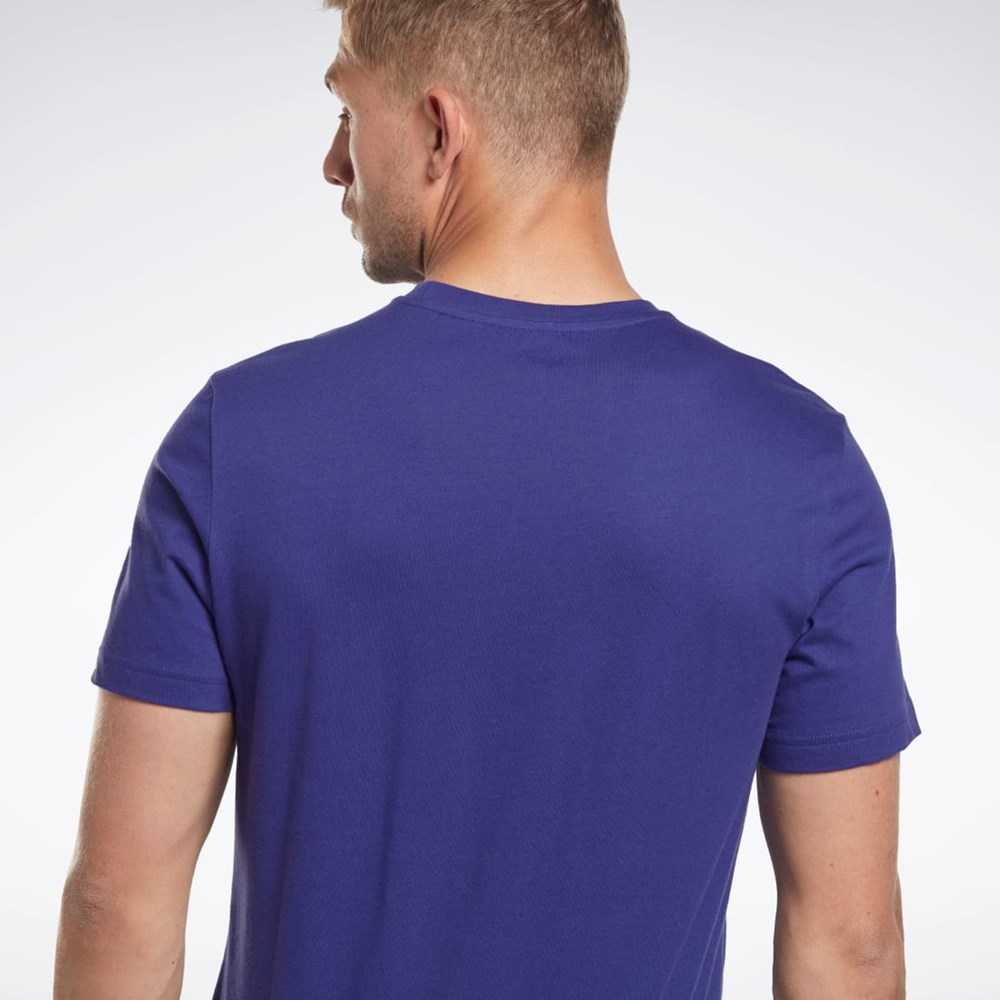 Reebok Reebok Identity Big Logo T-Shirt Moradas | 30BYUATHG
