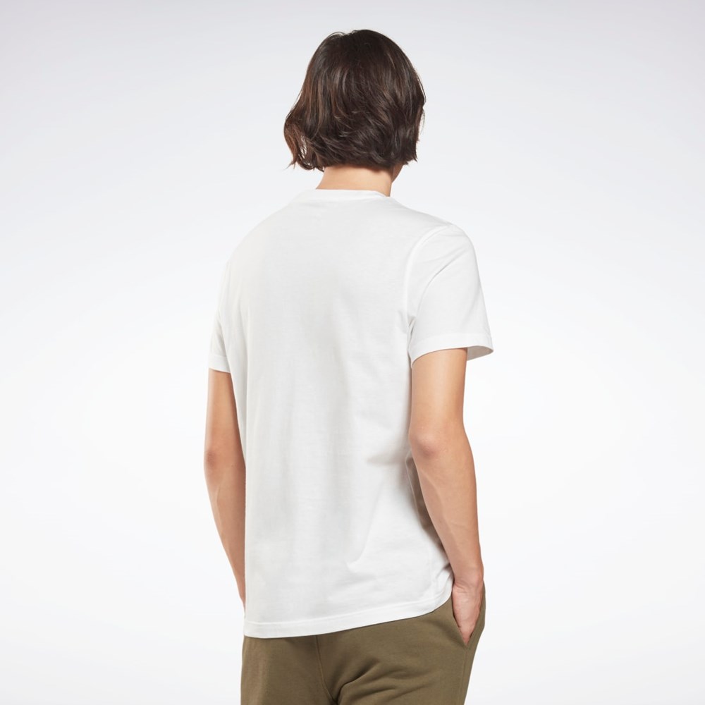 Reebok Reebok Identity Big Logo T-Shirt Blancas | 49ZCOPVJB