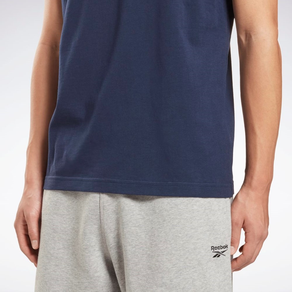 Reebok Reebok Identity Big Logo T-Shirt Azul Marino | 64FWGONMR