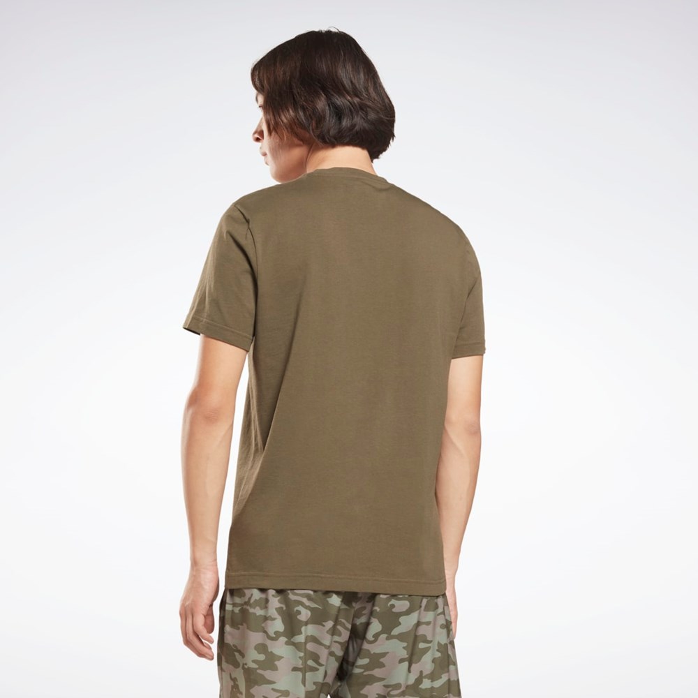 Reebok Reebok Identity Big Logo T-Shirt Verde | 84TZERFUD