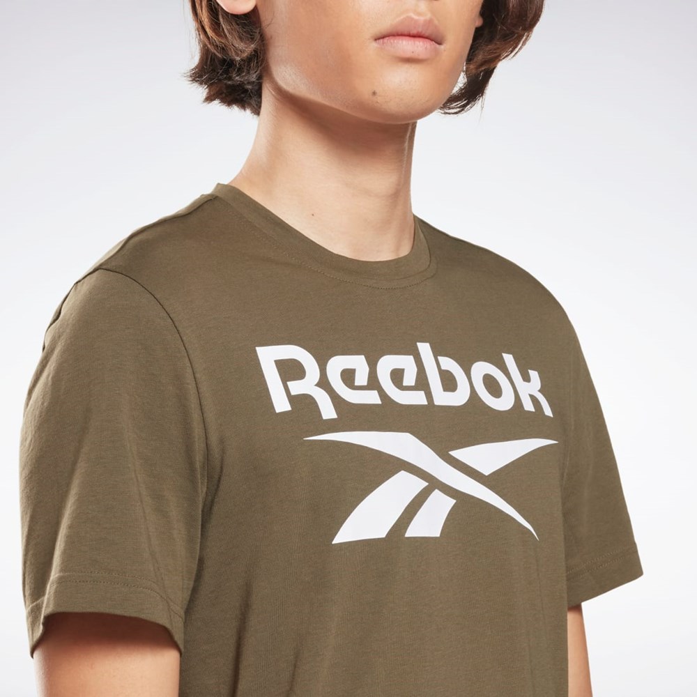 Reebok Reebok Identity Big Logo T-Shirt Verde | 84TZERFUD