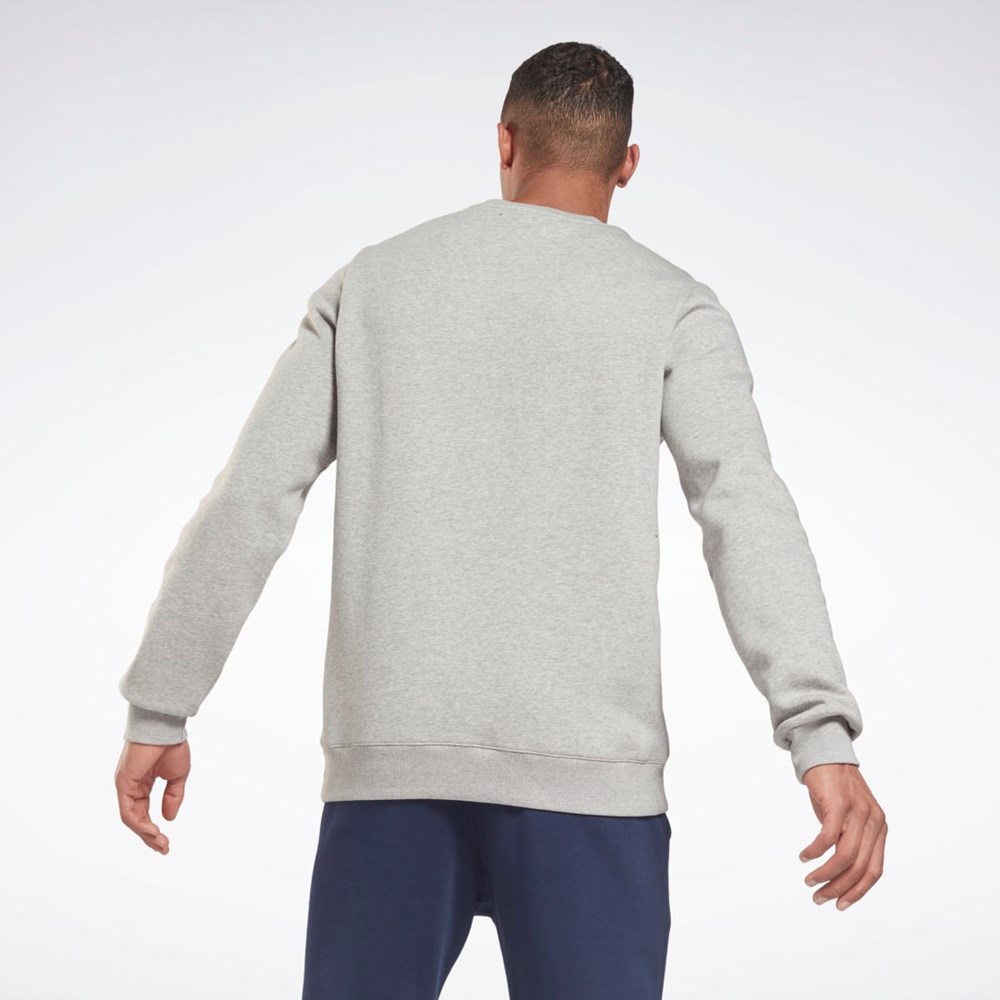 Reebok Reebok Identity Fleece Crew Sweatshirt Gris Negras | 72PTKYSVQ