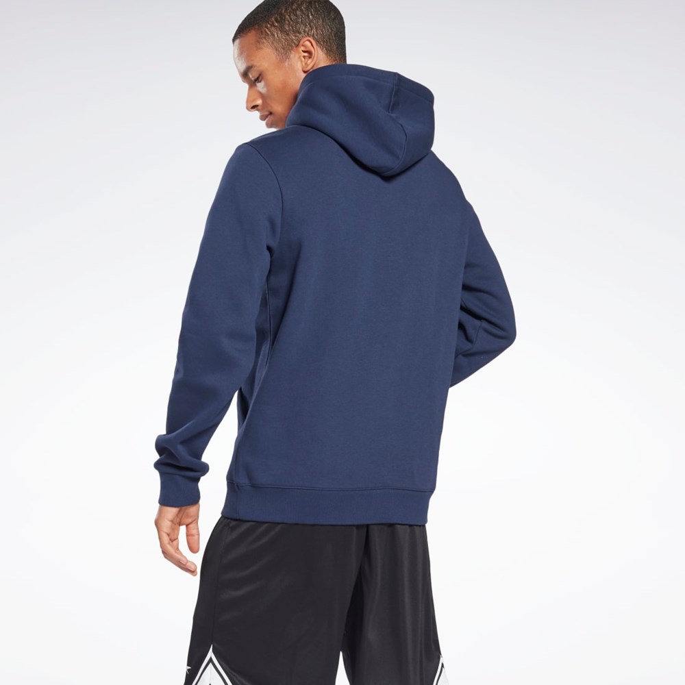Reebok Reebok Identity Fleece Hoodie Azul Marino | 04XDQZUOY