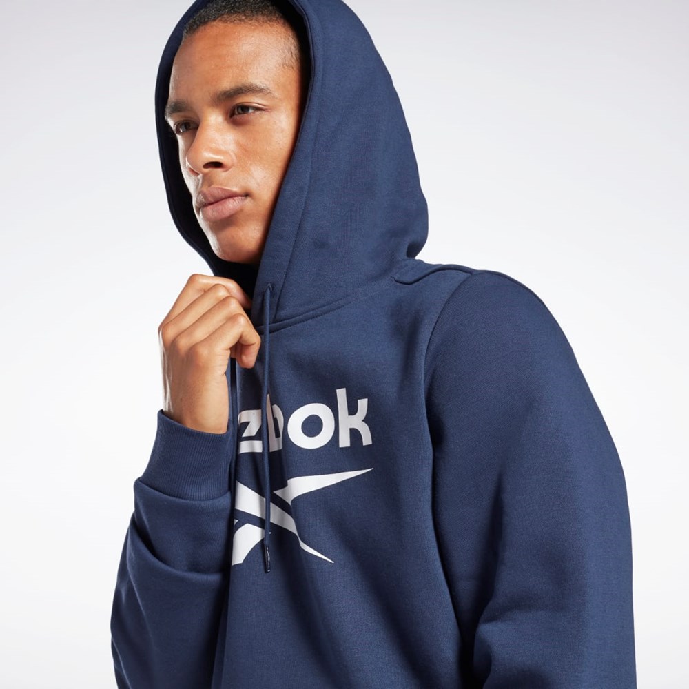 Reebok Reebok Identity Fleece Hoodie Azul Marino | 04XDQZUOY