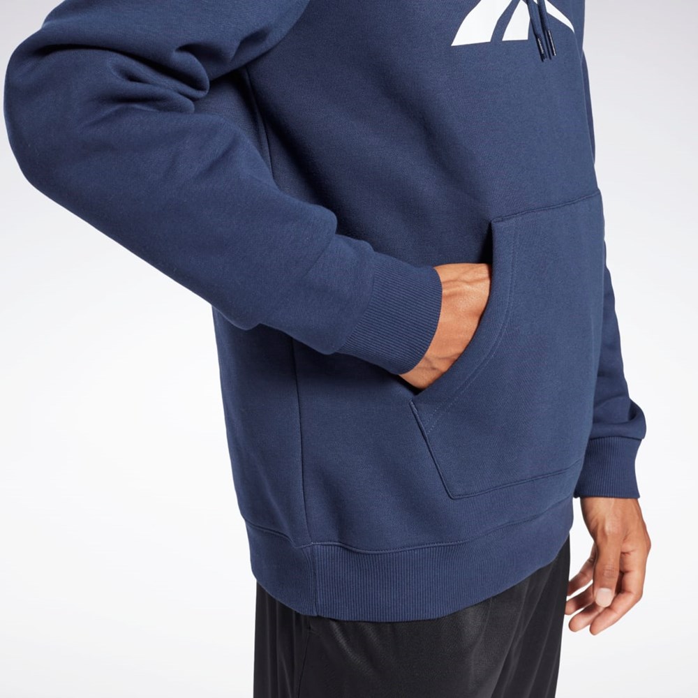Reebok Reebok Identity Fleece Hoodie Azul Marino | 04XDQZUOY