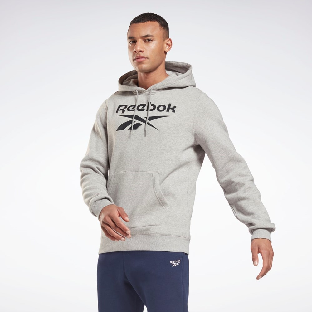 Reebok Reebok Identity Fleece Hoodie Gris Negras | 87VTPQOZN