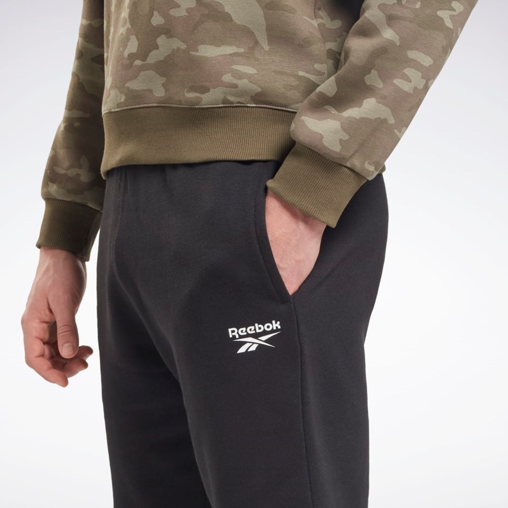 Reebok Reebok Identity Fleece Shorts Negras | 53QXRKMBI